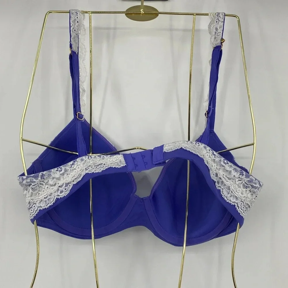 Soma Embraceable Full Coverage Bra Womens Sz 36C Periwinkle Blue Underwire Lined